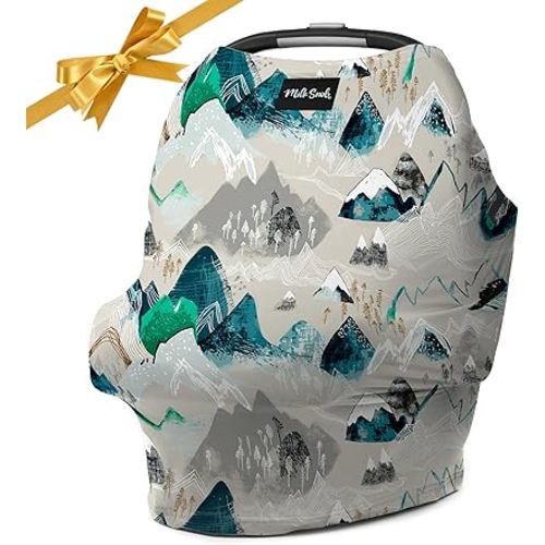 Milk Snob Original 5-in-1 Cover - Added Privacy for Breastfeeding, Baby Car Seat, Carrier, Stroller, High Chair, Shopping Cart, Lounger Canopy - Newborn Essentials, Nursing Top, Rocky Mountain