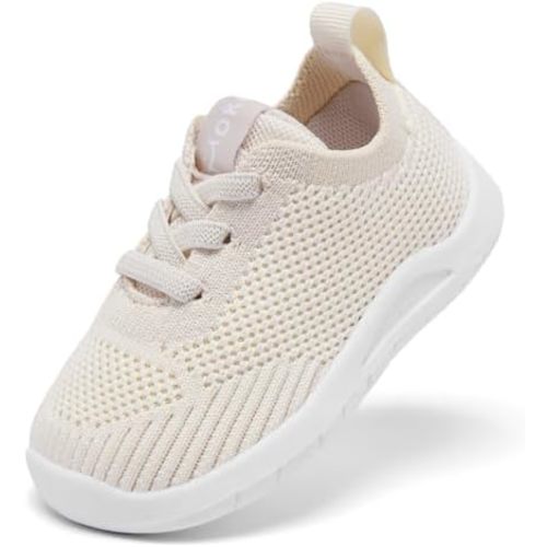 MORENDL Toddler Sneakers Baby Non-Slip Lightweight Breathable Barefoot Shoes Infant Tennis Walking Shoes