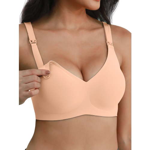 MINTREUS Nursing Bras for Breastfeeding Seamless Comfort Maternity Bra Pregnancy Sleep Bralette with Extra Extender