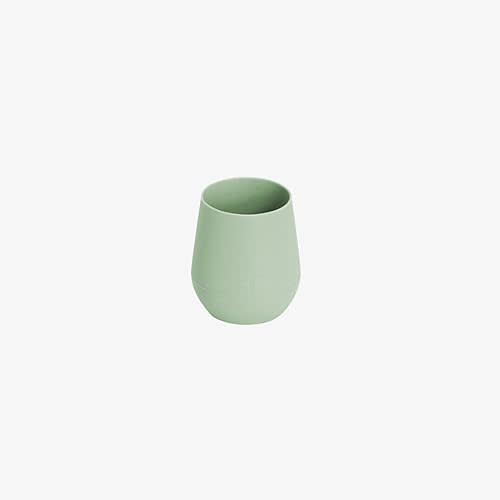 ezpz Tiny Cup (Sage) - 100% Silicone Training Cup for Infants - 4 months + - Designed by a Pediatric Feeding Specialist - Baby-led Weaning Essentials & Baby Gifts