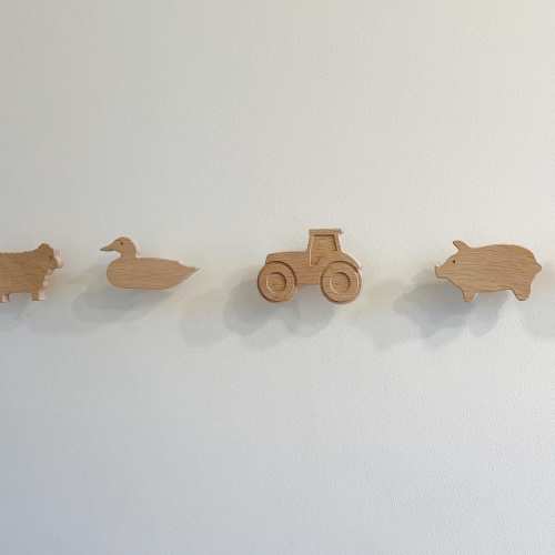 Farm nursery wall hooks | nursery decor, farm nursery, farmyard nursery, childrens coat hooks, farm animal hooks