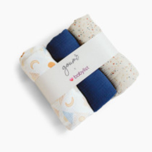 Goumi Kids x Babylist Muslin Swaddle Set (3 Pack) - Celestial