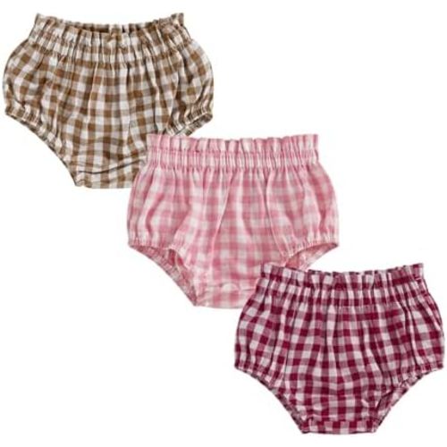 Newborn Infant Baby Girl Boy Plaid Shorts Gingham Diaper Cover Bloomers Panties Underwear Summer Outfits