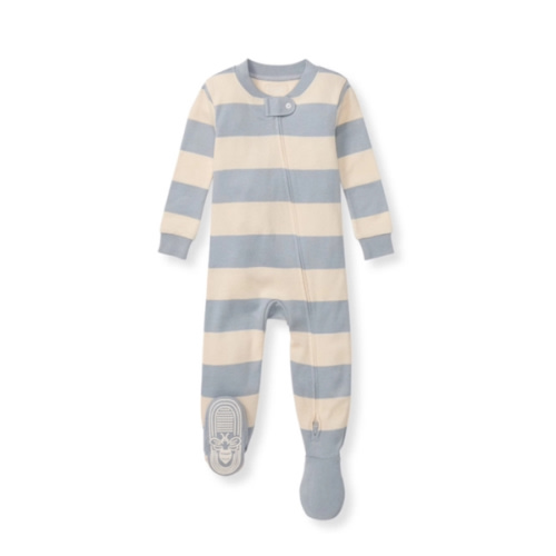 Rugby Stripe Organic Cotton Sleeper Quarry