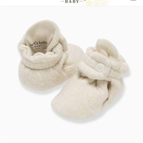 Organic Cotton Quilted Bee Baby Booties - Oat – Burt's Bees Baby