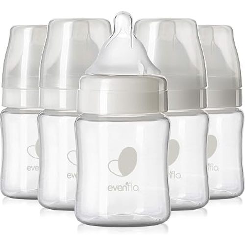 5 Ounce Evenflo Feeding Premium Proflo Venting Balance Plus Wide Neck Baby, Newborn and Infant Bottles - Developed by Pediatric Feeding Specialists - (Pack of 6)