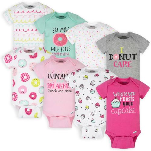 Onesies Brand Baby Girls' Bodysuits - Sweet Treats - Newborn - 8-pack