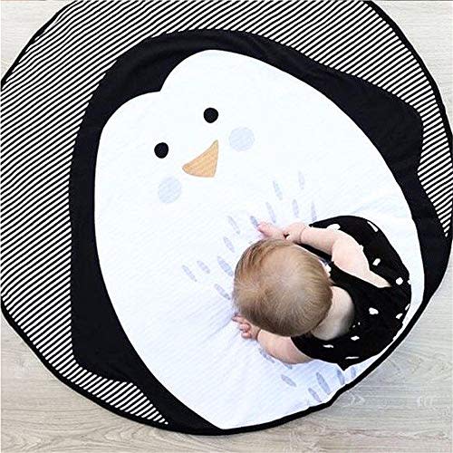 ABREEZE Baby Crawling Mat Cute Penguin Play Carpet Children Bedroom Decor Living Room Rug Nursery Rug Area Rugs for Boys Girls Kids Bedroom