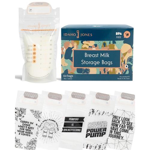 Breastmilk Storage Bags, Pump & Freeze Breast Milk, Bolsas de Leche Materna, Bolsitas de Almacenamiento - 8 Ounce, 60 Count