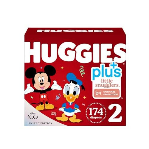 Huggies Little Snugglers Plus Diapers Size 2, 174 Count