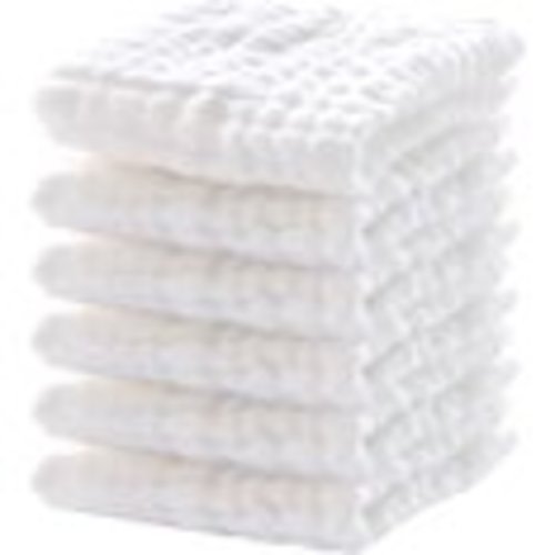 JOYOYO 6 Pack Muslin Burp Cloths ,100% Cotton Baby Washcloths, Extra Soft and Absorbent,Newborn Milk Spit Up Rags for Boys Girls