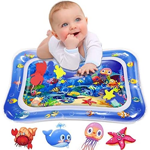 Infinno Inflatable Tummy Time Mat Premium Baby Water Play Mat for Infants and Toddlers Baby Toys for 3 to 24 Months, Strengthen Your Baby's Muscles, Portable