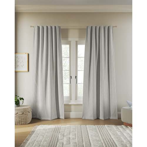 Herringbone Stripe Blackout Curtain 44in x 84in (Single Panel ONLY - Sand Color)