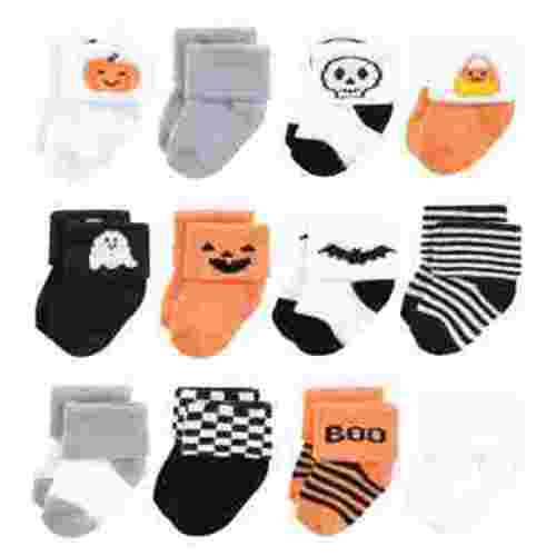 Hudson Baby Terry Socks Soft Cotton 12 Pack for 0-12 Months