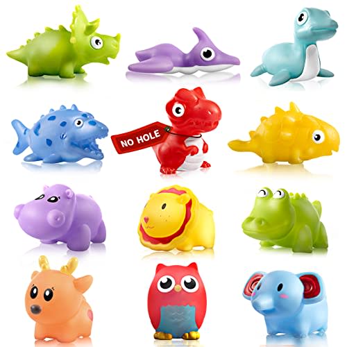 Hely Cancy Infant Bath Toys for 18 Months - No Hole Animal Bathtub Toys, Baby Bath Tub Toys