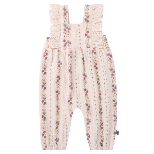 Modern Moments by Gerber baby Girl Long Leg Romper with Ruffle Detail, Sizes 0/3 Months - 24 Months