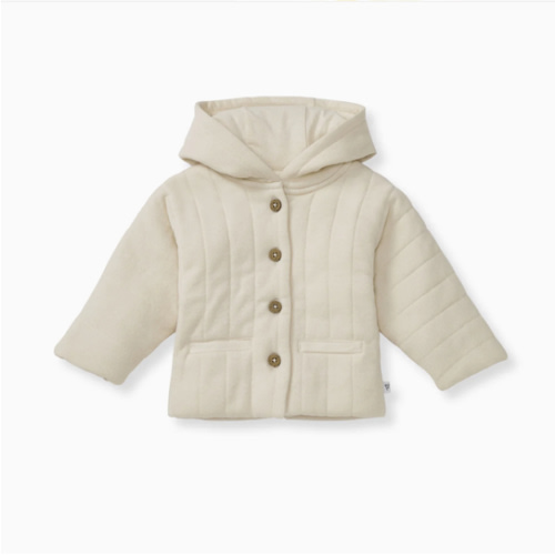 Organic Cotton Quilted Jacket - Oat – Burt's Bees Baby