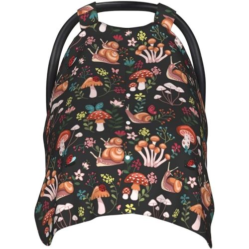 Mushroom Car Seat Cover for Baby in Winter Summer, Nursing Cover for Mom, Mushroom Baby Stuff