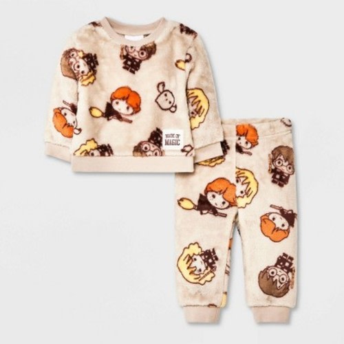 Baby Boys' Harry Potter Woobie Fleece Top And Bottom Set - Beige