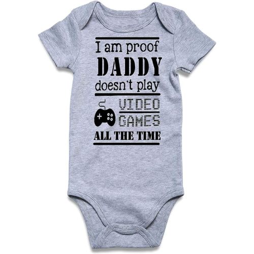 Loveternal Neutral Baby Girls Boys Cotton Romper Cute Saying Newborn Clothes 0-12 Months…