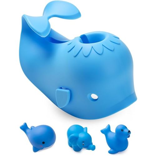 Mandoo Faucet Cover Bathtub Baby, Bath Spout Cover for Baby, Bath Faucet Cover for Kids, Tub Spout Cover Bathtub Faucet Cover Kids Safety, Protection Baby Universal Bath Silicone Toys Whale Blue