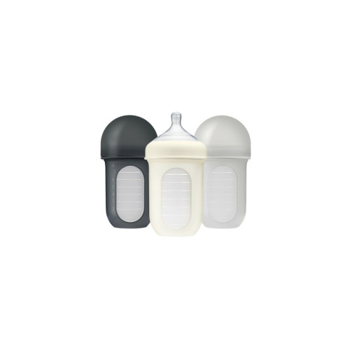 Boon NURSH Silicone Bottle 8oz Grey