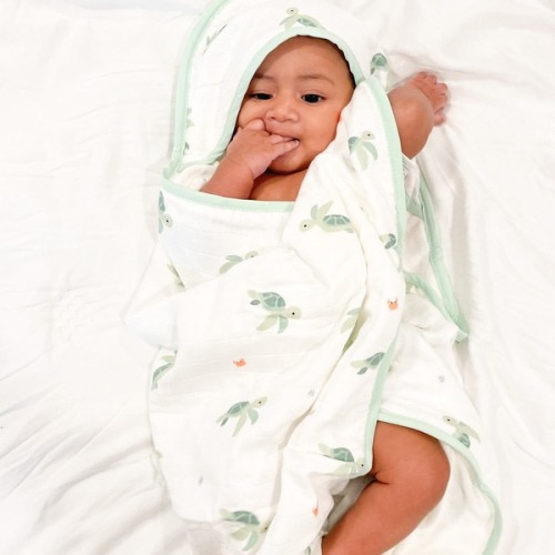 Hooded Towel Set, Turtle - Bamboo Little | Maisonette