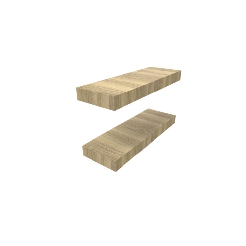 Mainstays 16.5" Wall Mounted Floating Shelves 2pack, Tan