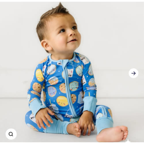 Blue Cookies & Milk Zippy - Little Sleepies