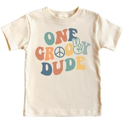 One Groovy Dude Peace Adorable 1st Birthday Shirt for Infant Baby Boys First Birthday Outfit