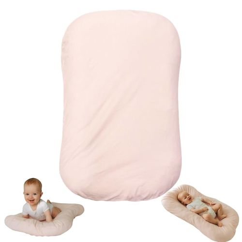 Snuggle Style Baby Nest, Baby Lounger, Organic Cotton Lounger for Baby, Breathable Portable Secure - Snuggle Collection (Pink)