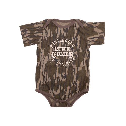 Bootlegger In Training Mossy Oak Onesie