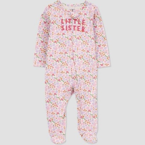 Carter's Just One You® Baby Girls' Floral Little Sister Sleep N' Play - Pink, Size: 6M