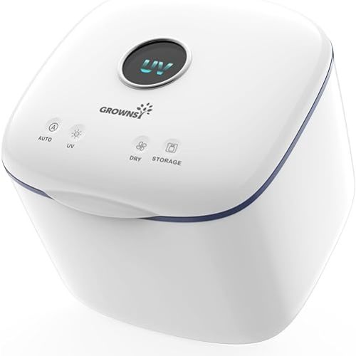 GROWNSY UV Sanitizer and Dryer, 4in1 Cleaner and Sanitizing Machine UV Sanitizer Box Household for Baby Bottles Toys Clothes Baby Stuff, for Family Toothbrush Beauty Tools Phone