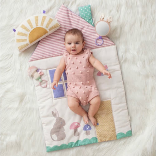 Ritzy Tummy Time Play Mat - Pink Cottage – Hatch Boutique