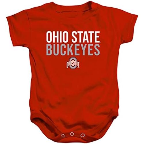 LOGOVISION The Ohio State University Official Stacked Unisex Infant Snap Suit for Baby