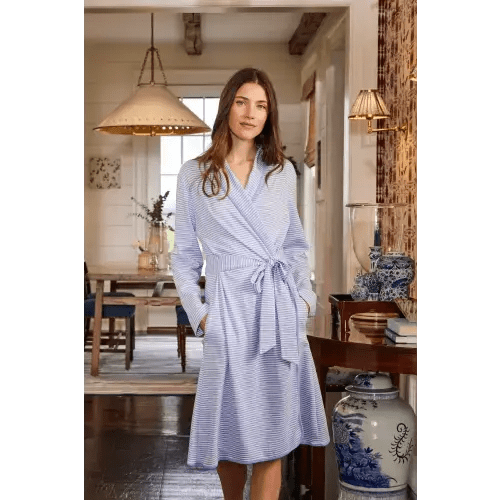 LAKE | Women | Pima Cotton Pajamas | French Blue Pima Robe