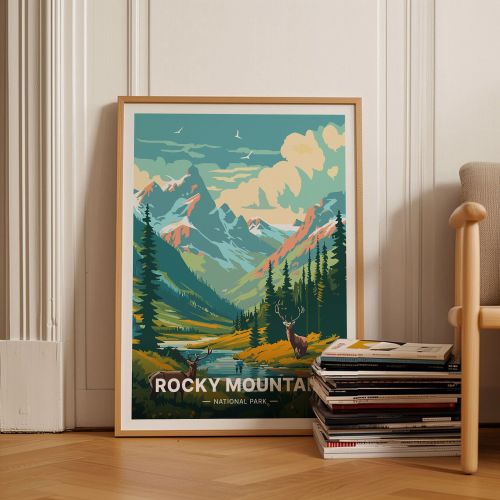 Rocky Mountain National Park Poster, Travel-Inspired Wall Art, Adventure Decor, Nature Landscape Print, Unique Gift Idea, C20-882