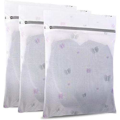 Durable Mesh Laundry Bag, Durable Laundry Bags with Premium Zipper (Butterfly)