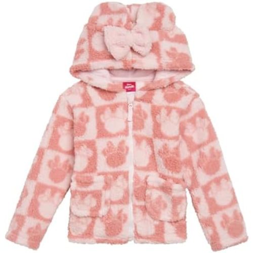 Disney Minnie Mouse Mickey Winnie the Pooh Cozy Sherpa Zip Up Cosplay Hoodie Newborn to Toddler Sizes (0-3 Months - 5T)