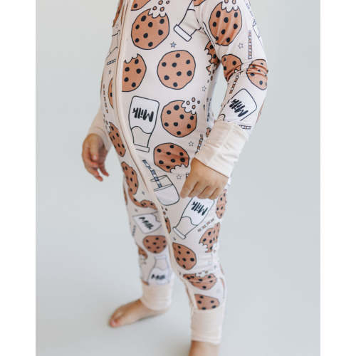 Bamboo Zip Romper | Milk & Cookies