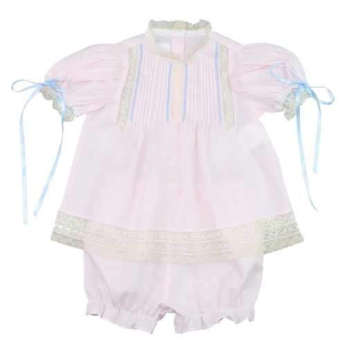 Pink And Blue Satin Heirloom Lace Bloomer Set – Cecil & Lou
