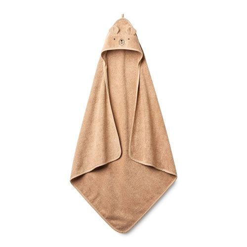 Baby Hooded Towel – Organic Cotton Baby Bath Towels – Baby Towels, Baby Bath Towels for Baby Boy, Baby Girl, 32" x 32" Super-Soft and Absorbent Baby Towels for Newborn(Bear - Natural)