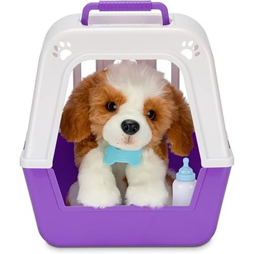 Little Live Pets My Really Real Puppy - Patches The Beagle | Interactive Toy with 60+ Sounds, Soft Fur, Blinking Eyes, Feeding Sounds, 2-in-1 Carrier Bed, Secret Birthmark & Adoption Certificate