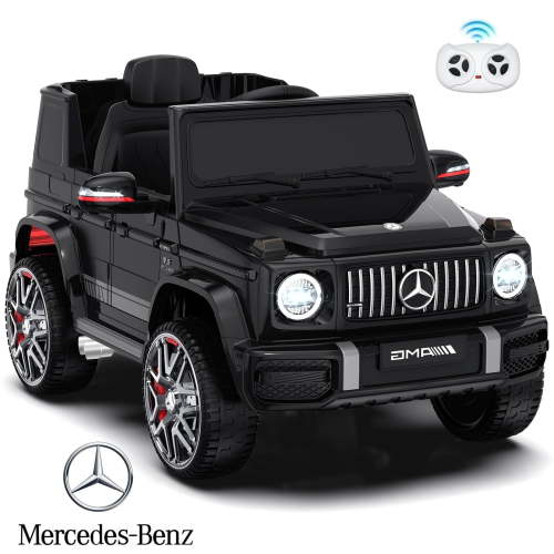 East doll 12V Power Ride on Toys for Toddlers, Kid Electric Car, G63 G Wagon Licensed Mercedes-Benz with Remote Controls, Aged 2-5Y,Black
