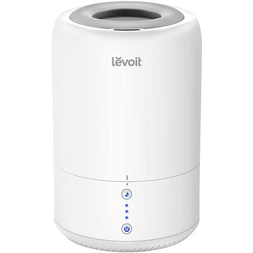 LEVOIT Humidifiers for Baby Bedroom, Top Fill Cool Mist for Kids Nursery, Plants with Essential Oil, Built-in Smart Sensor Provides Consistent Humidity, Ultra Quiet Operation 1.8L, White