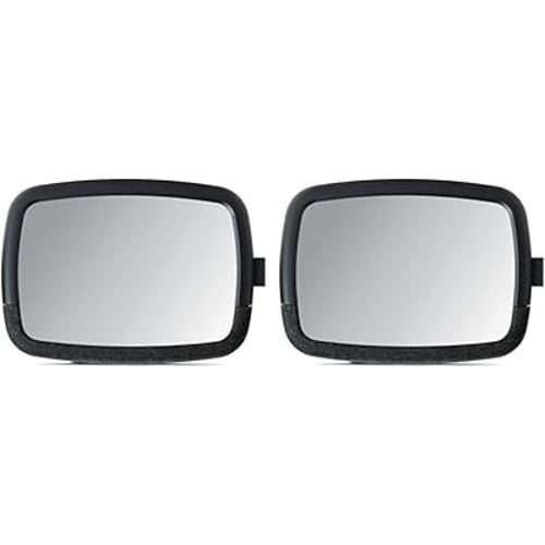 Munchkin® Brica® 360 Pivot Baby in-Sight® Wide Angle Adjustable Car Mirror, Crash Tested and Shatter Resistant, Black (Pack of 2)