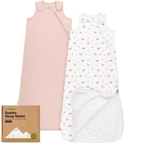 Keababies 2-pack Sleep Sacks For Babies, Soothe Sleeping Sack Wearable Blanket, Infant, Toddler, Newborn Swaddle Sack (butterflies, Medium)