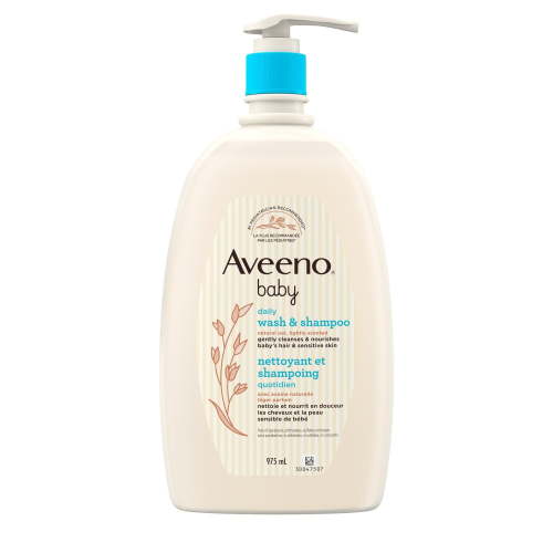 Aveeno Baby Daily Wash & Shampoo baby’s hair & Sensitive Skin Cleanser with Natural Oat - Paraben Free & Phthalate Free, sulfates-free and dye-free, 975 mL - Walmart.ca