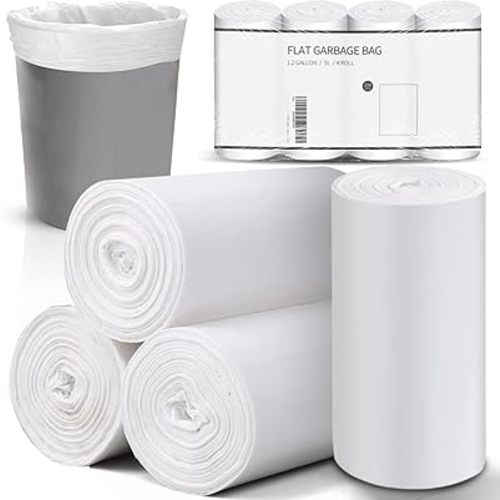 Charmount 1.2 Gallon Small Trash Bags, 200 Count Garbage Bags Bathroom Trash Can Liners,fit 4.5-5 Liter Clear … …